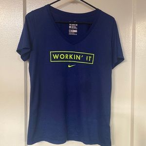 Authentic Nike, V-neck T-shirt, dry fit